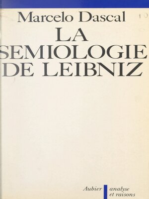 cover image of La sémiologie de Leibniz